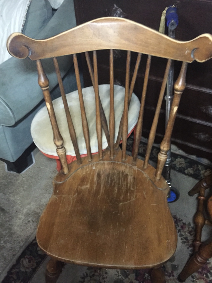 2 Vintage Early American Temple Stuart Wingback Chairs for sale in