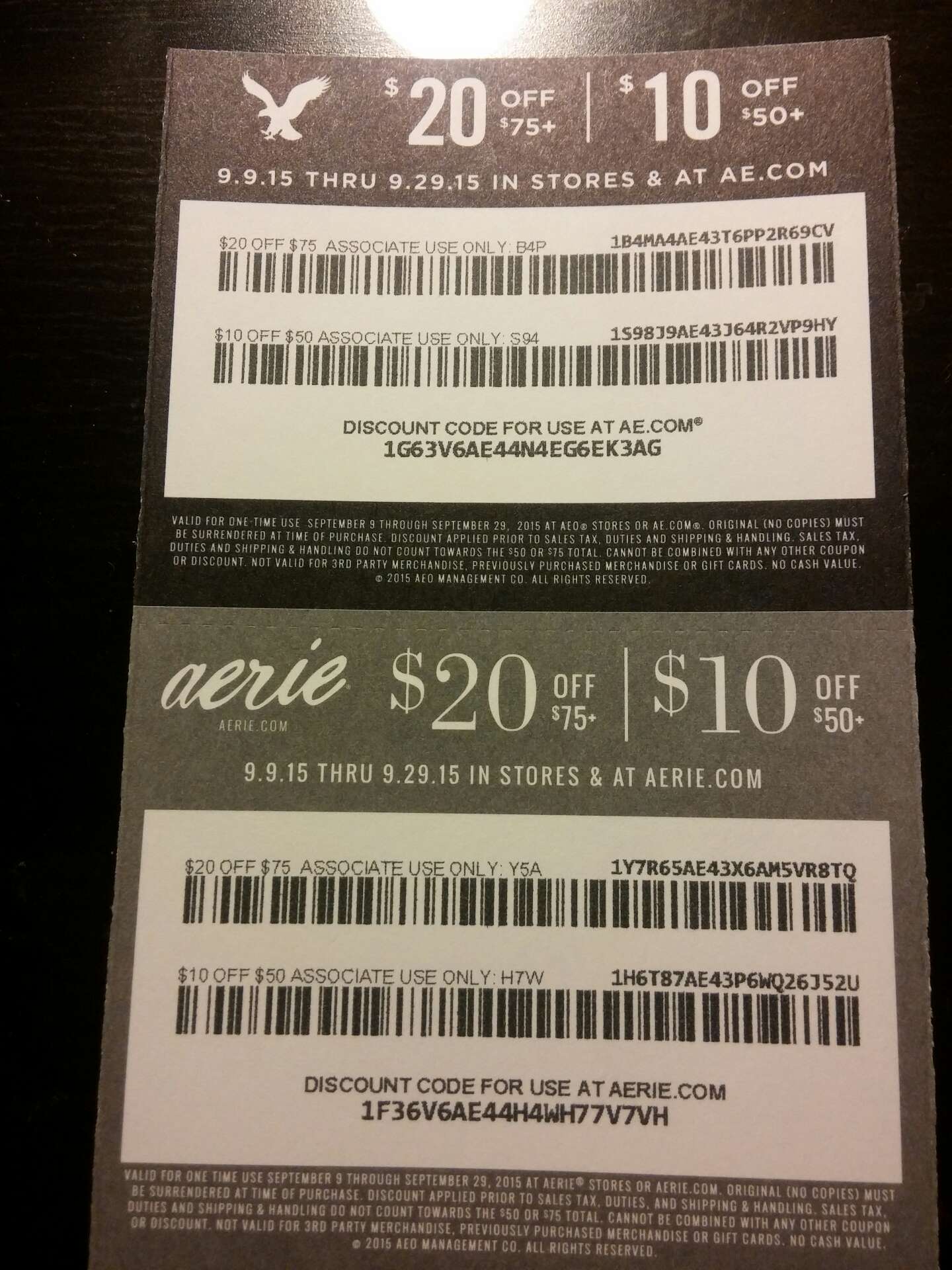 American Eagle & Aerie Coupons 20 off 75 or 10 off 50 in stores or