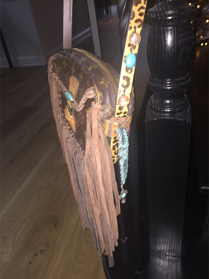 Louis Vuitton Upcycled Authentic Used Jeune Fille Fringe Handbag for sale in Flower Mound, TX ...