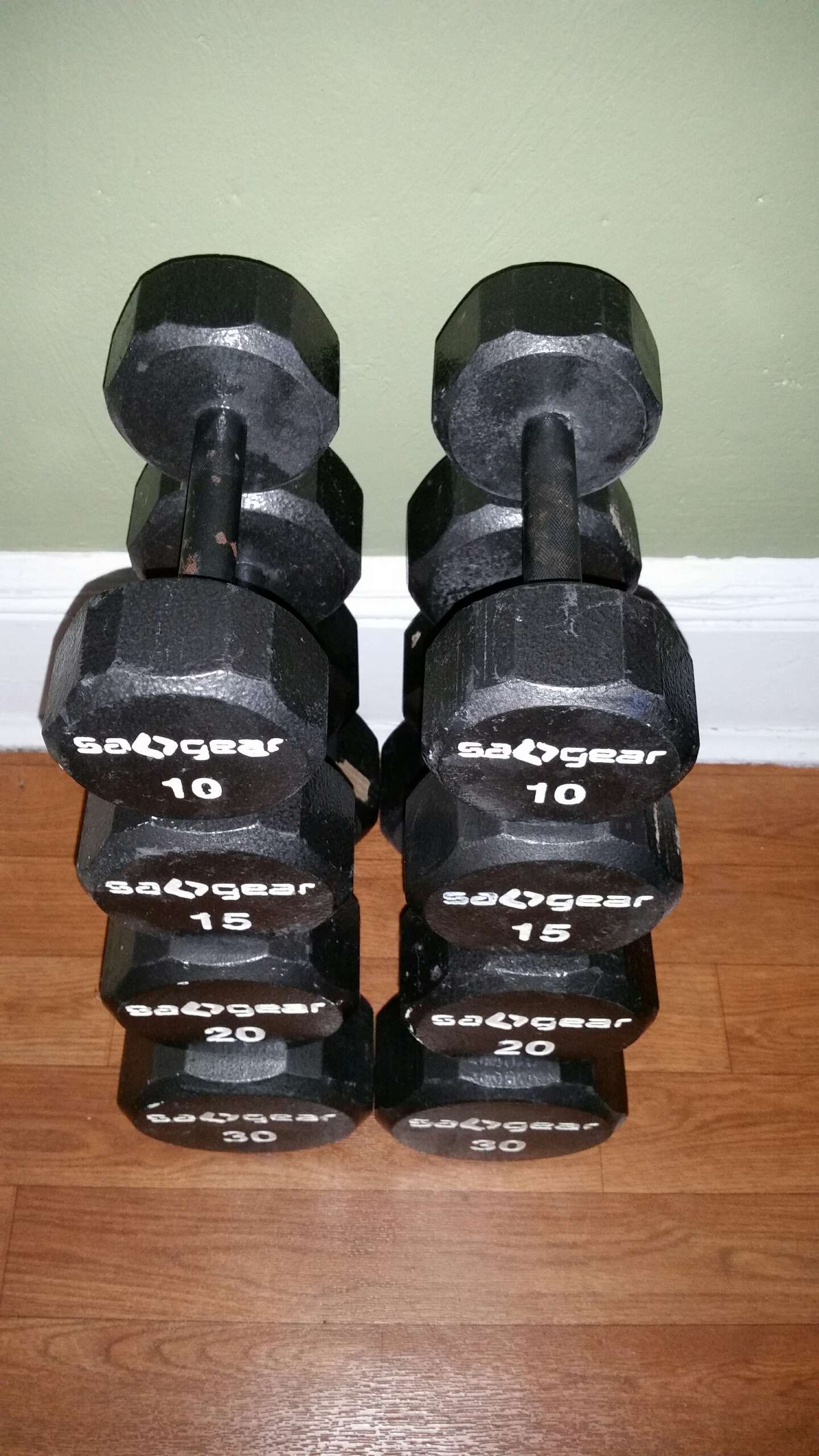 Sa gear dumbbells sets, perfect push up and abb roller. for sale in