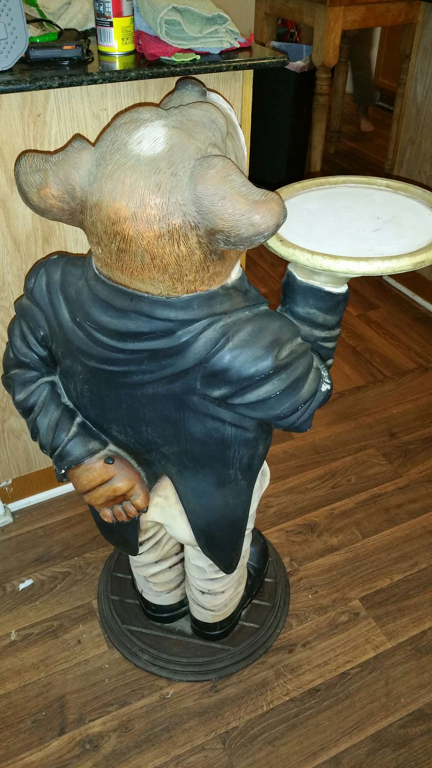 Vintage Bulldog Butler statue with tray for sale in Riverside, CA