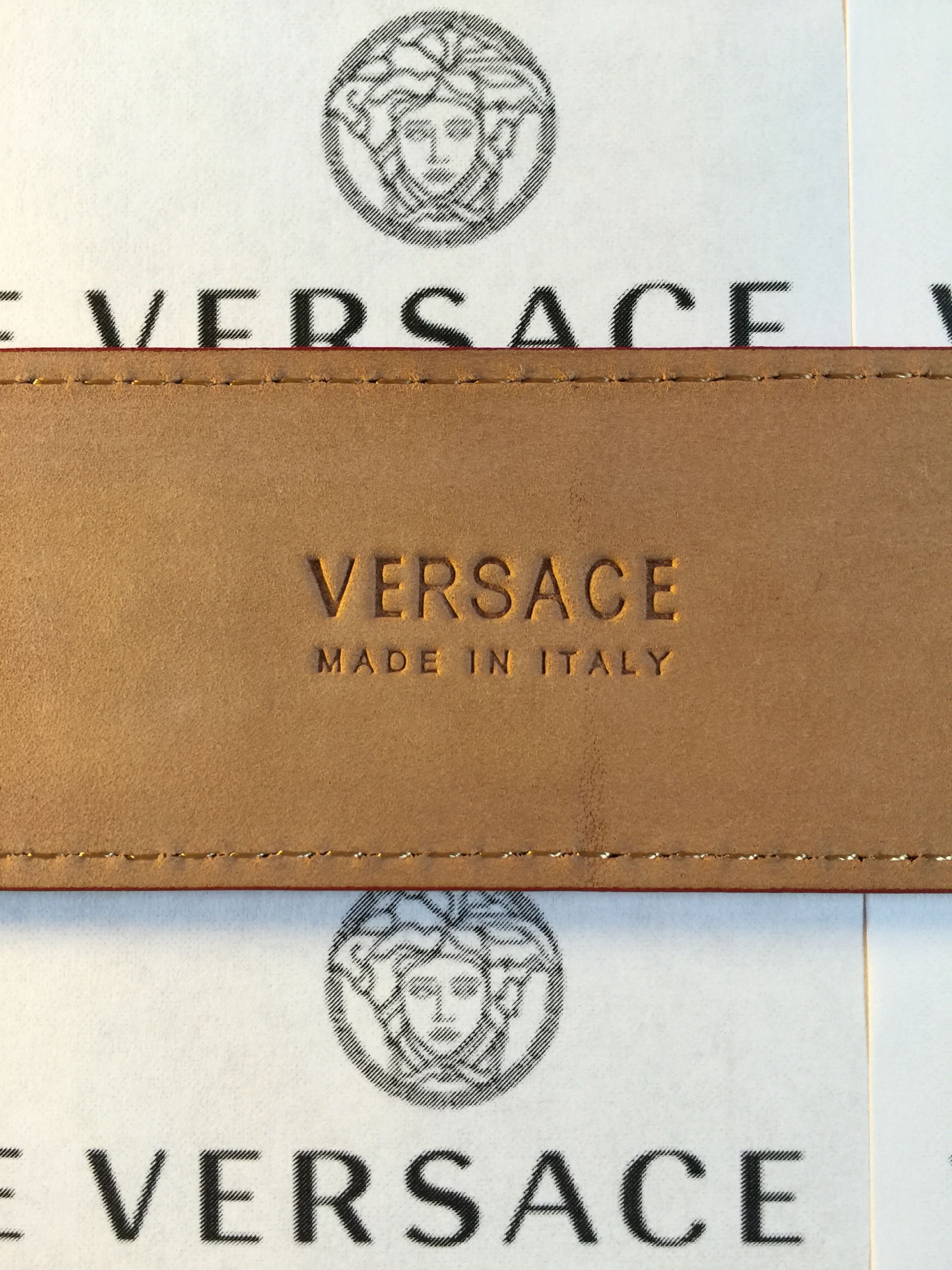 NEW WITH TAGS & RECEIPT AUTHENTIC RED VERSACE BELT W/ MEDUSA HEAD ...