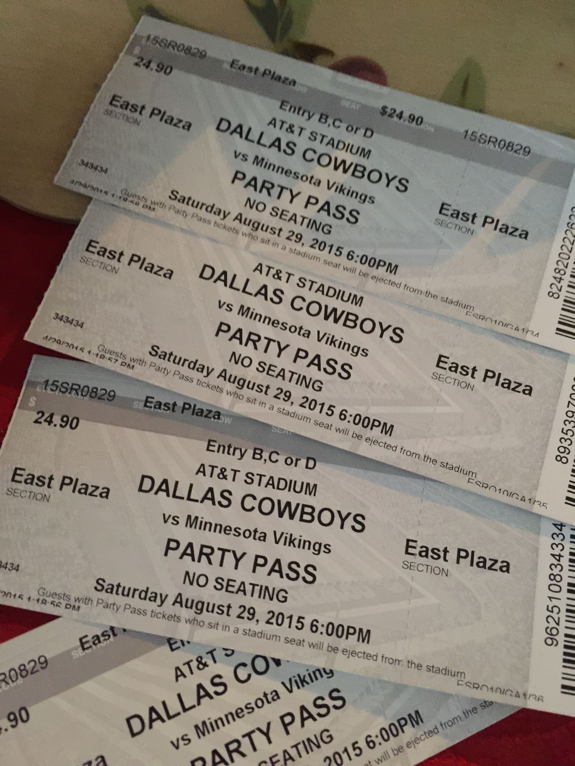 Dallas Cowboys Tickets....120 235 345 for sale in Dallas, TX