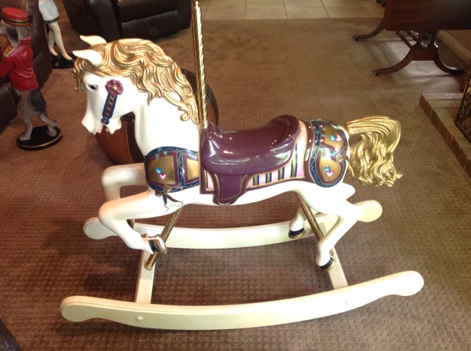 s&s woodcarvers carousel rocking horse