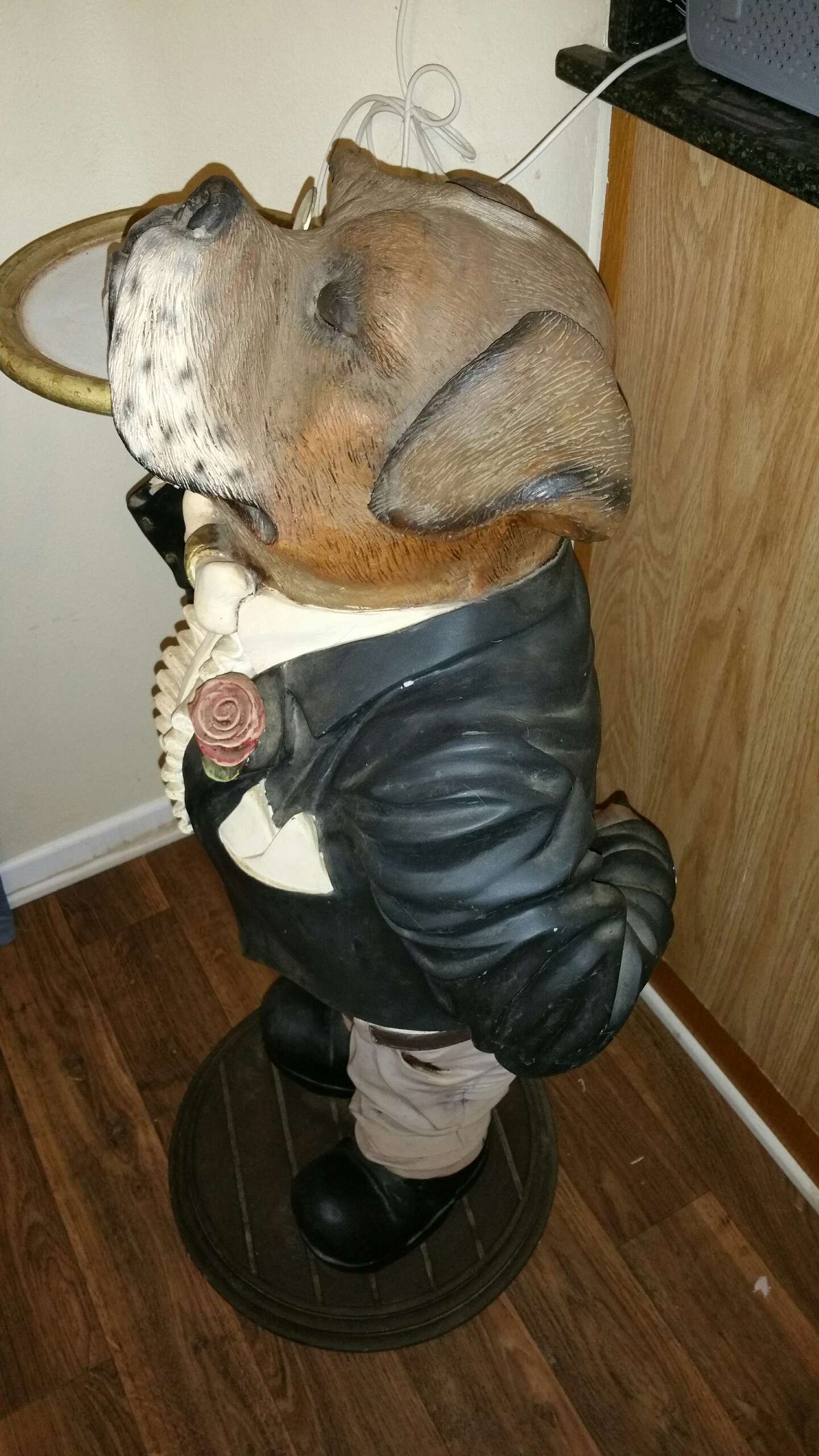 vintage bulldog statue