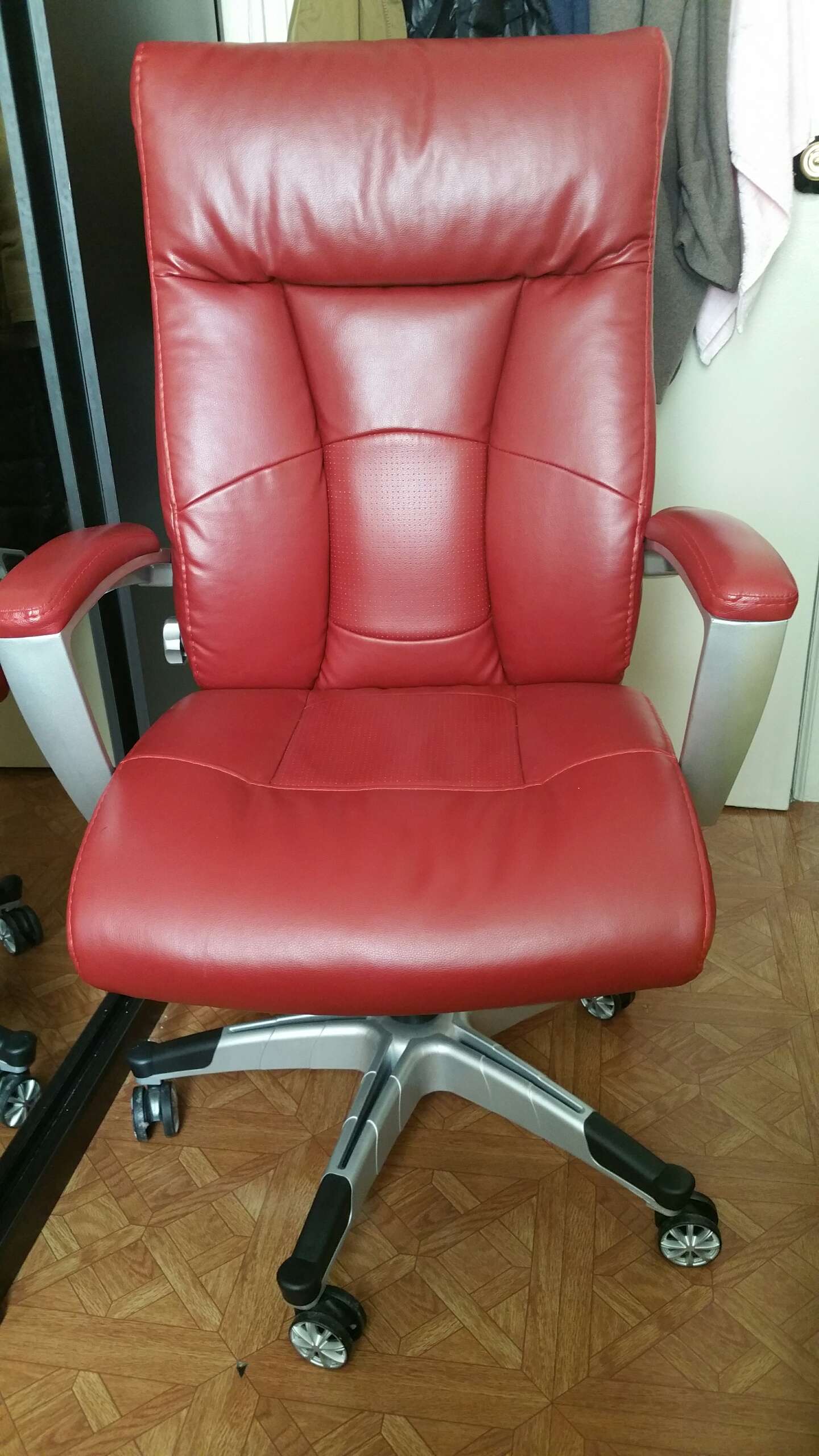 Sealy Roma Bonded Leather Executive Chair, Red for sale in New York, NY