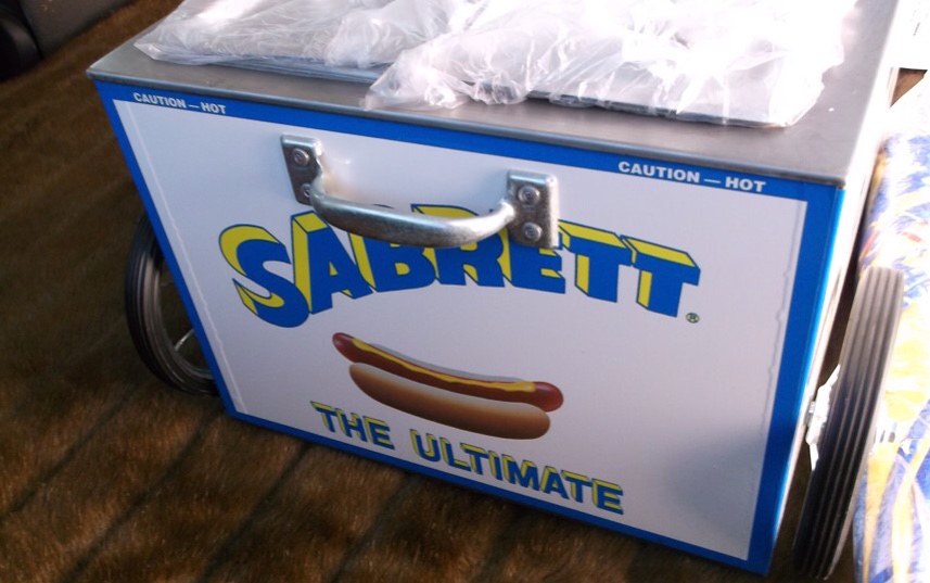Sabrett Table Top Hot Dog Cart NEW Complete and Unused Money Maker for
