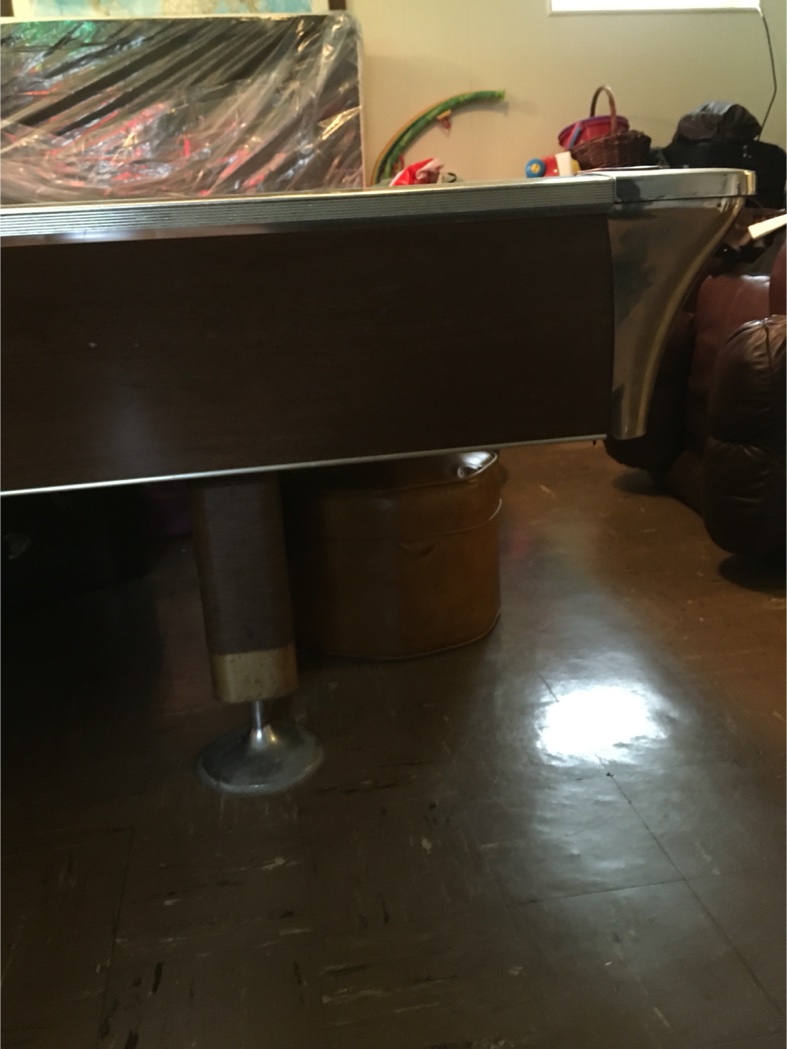 Fischer Empress 105 vintage pool table with light and balls for sale in