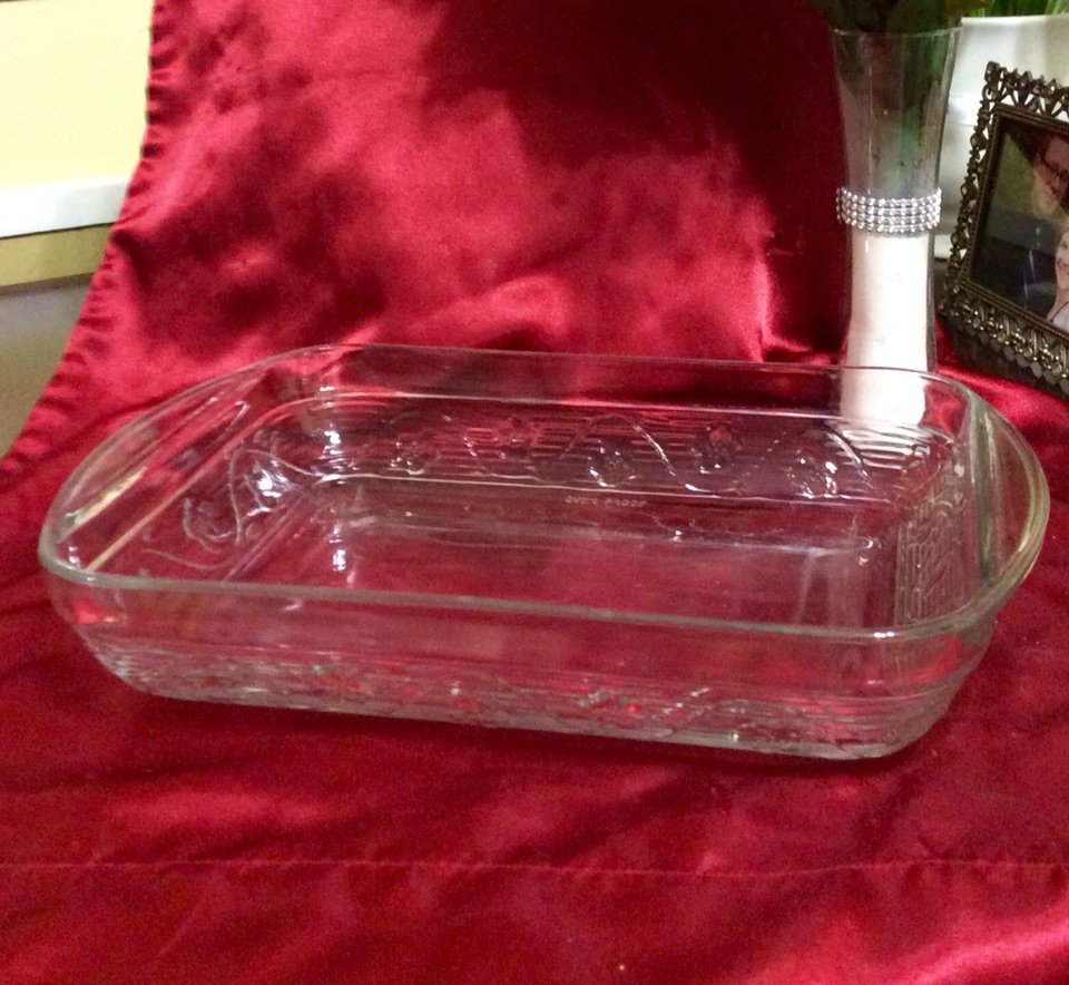 Vtg flower bakeware Clear glass oven proof set for sale in Garden Grove