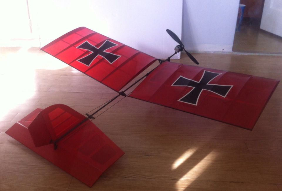 Red Baron Model Fighter Plane Flying Jet Germany Nazi Army 