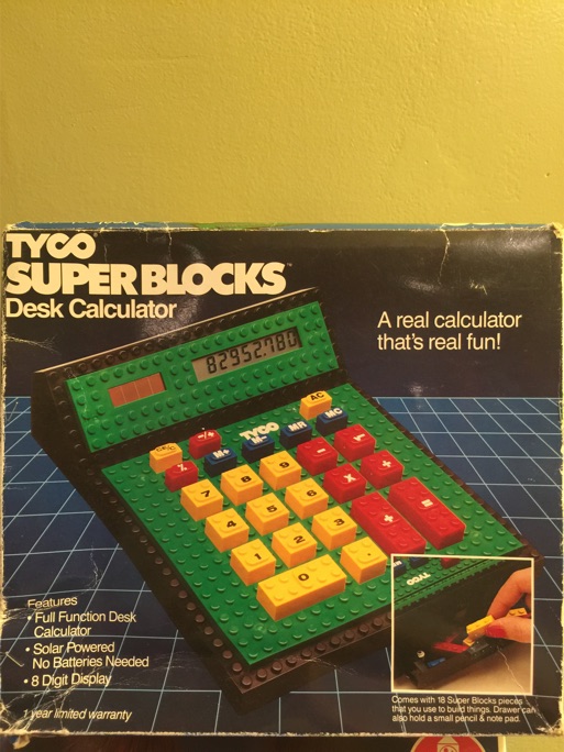 New Rare Vintage TYCO Super Blocks LEGO Calculator from 1990 Retro for