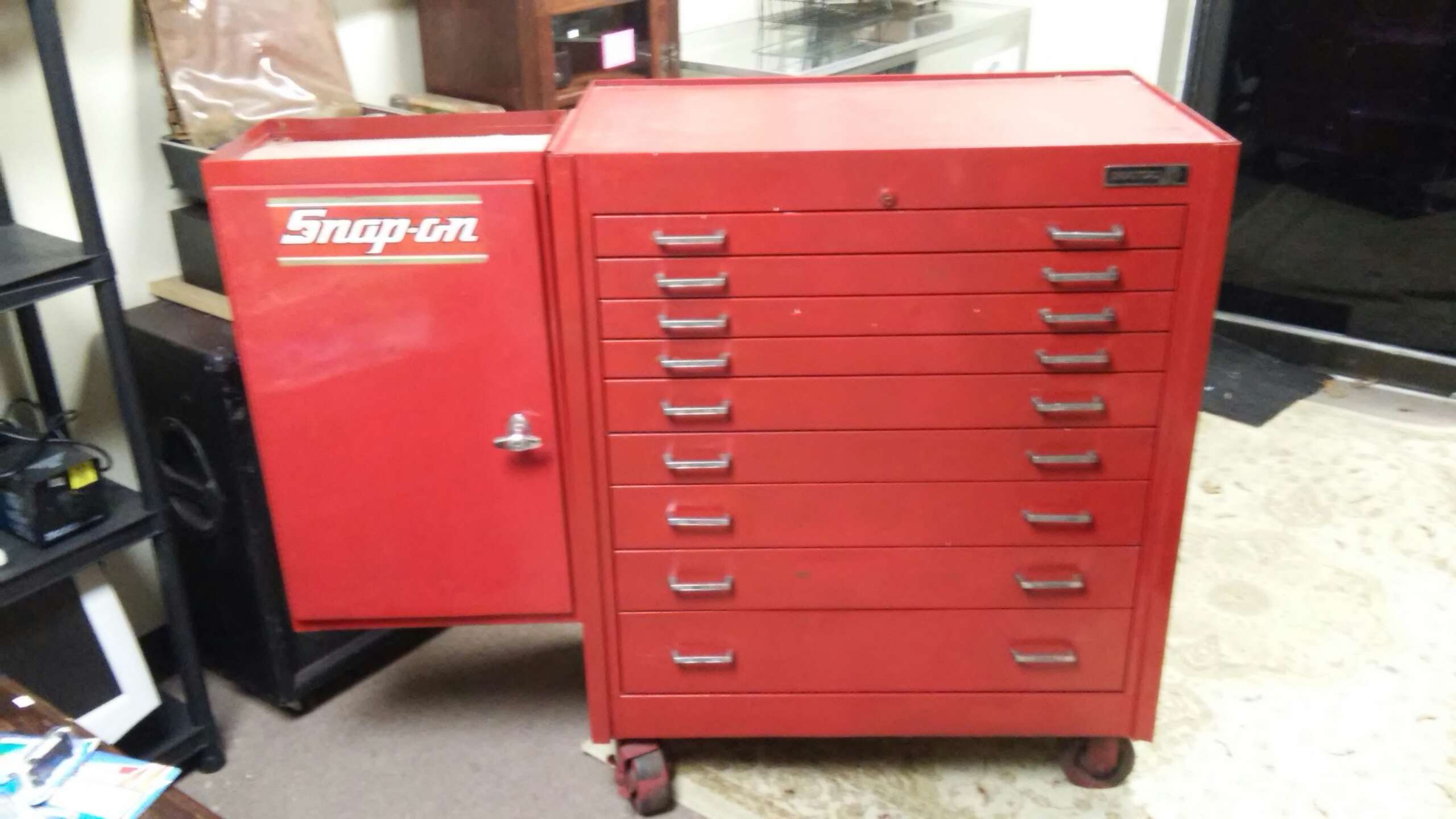 Vintage Matco Rollaway Toolbox With Snap On Side Toolbox Cabinet