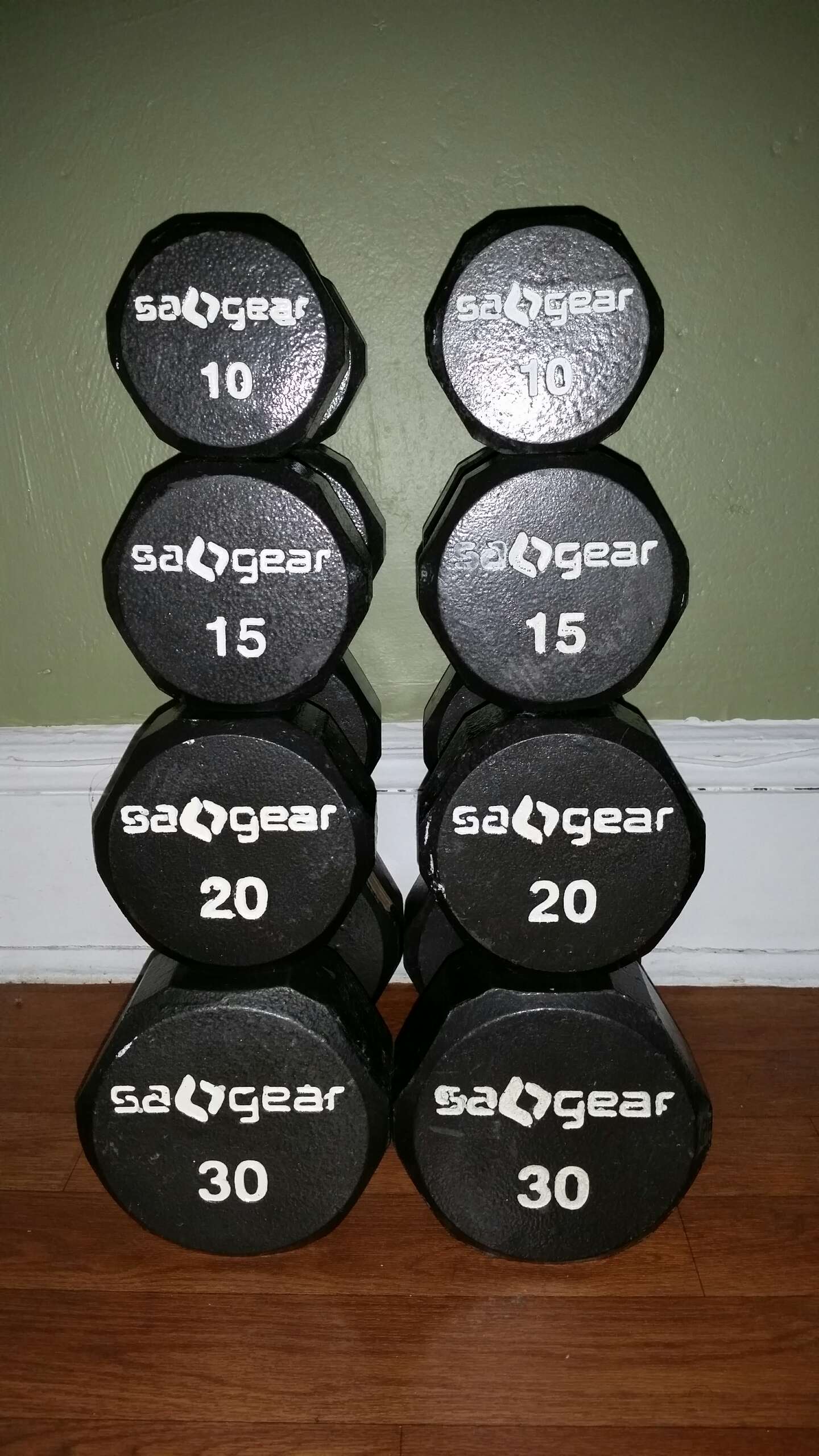 Sa gear dumbbells sets, perfect push up and abb roller. for sale in ...