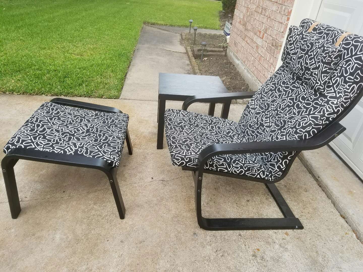 Ikea Poang Rocking Chair with Footstool and table for sale in Stafford