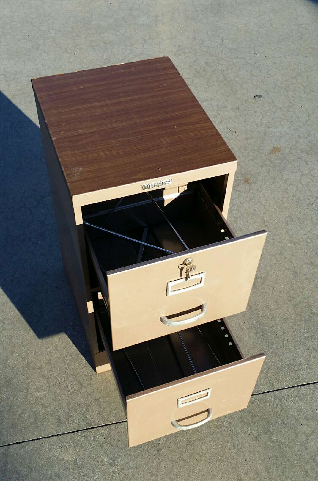 Vintage FILEX Steel Products 2 Drawer File for sale in Orange