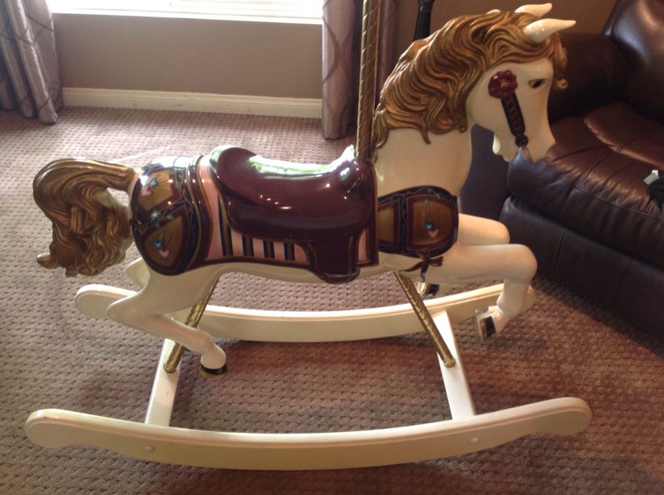 s&s woodcarvers carousel rocking horse