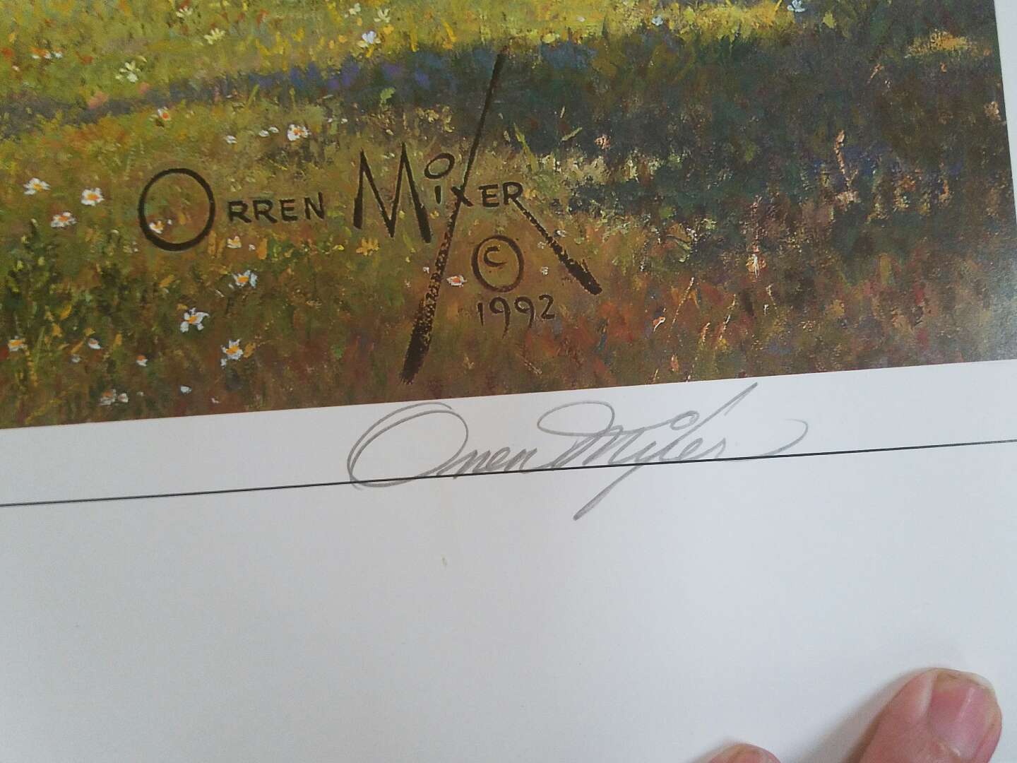 Signed and numbered orren mixer painting for sale in Fort Worth, TX