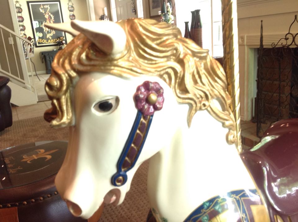 s&s woodcarvers carousel rocking horse