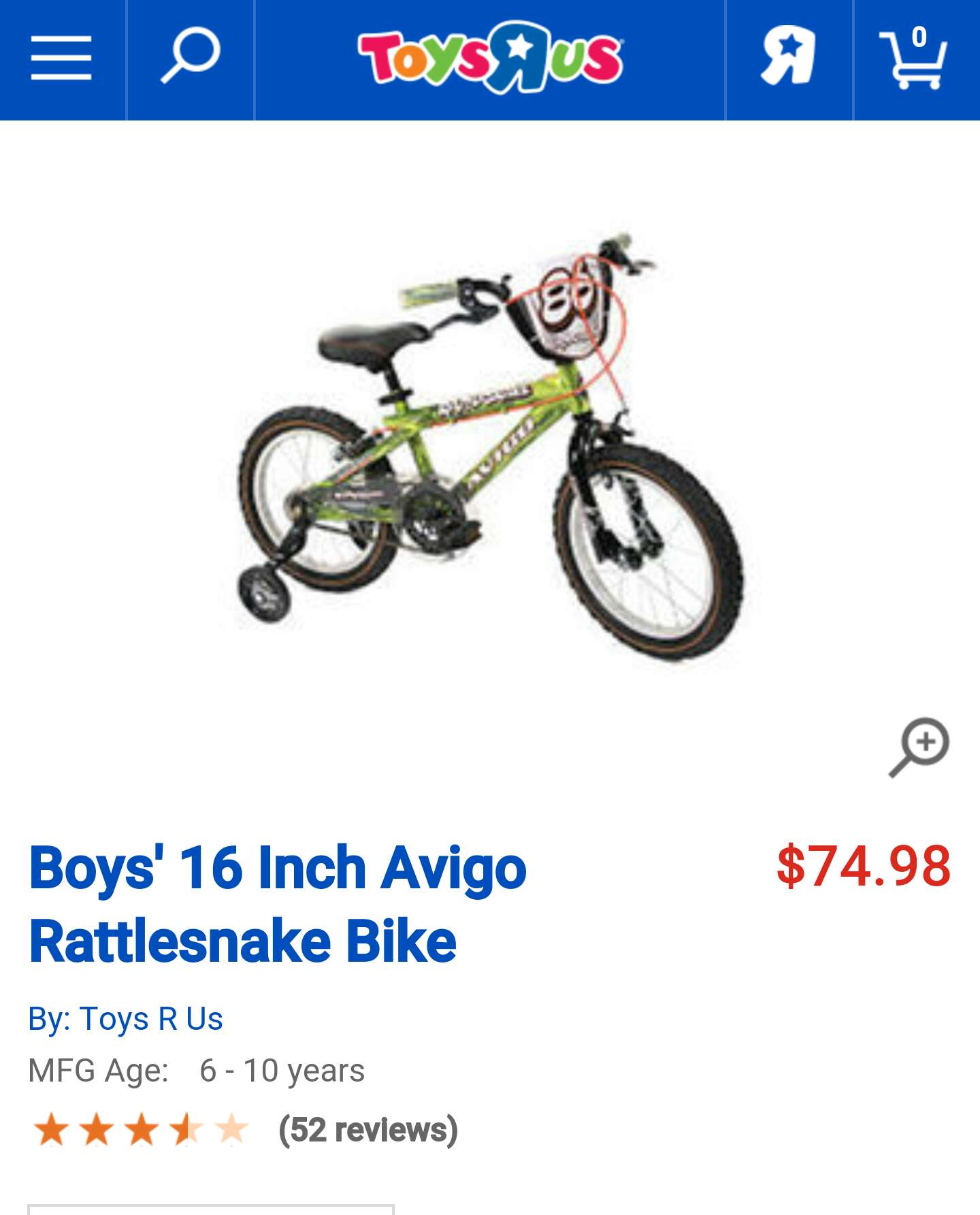 avigo 16 inch bike