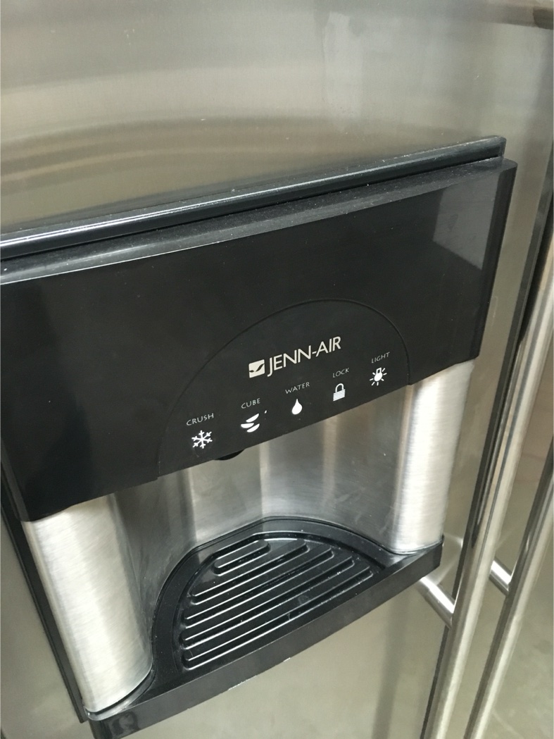 JENNAIR 42" STAINLESS STEEL BUILT IN SIDE BY SIDE REFRIGERATOR for