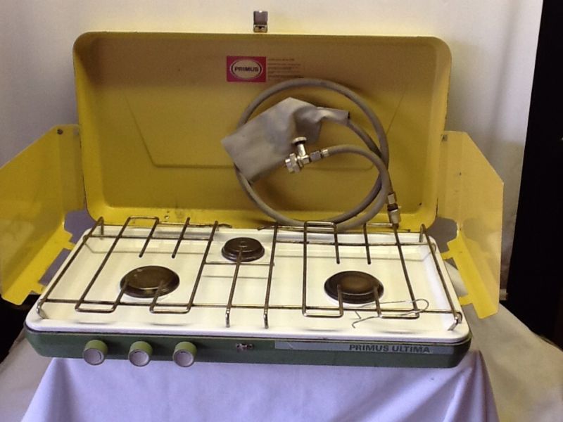 Vintage Primus Ultima 2359. 3 Burner Camping Stove In Good Cond. for