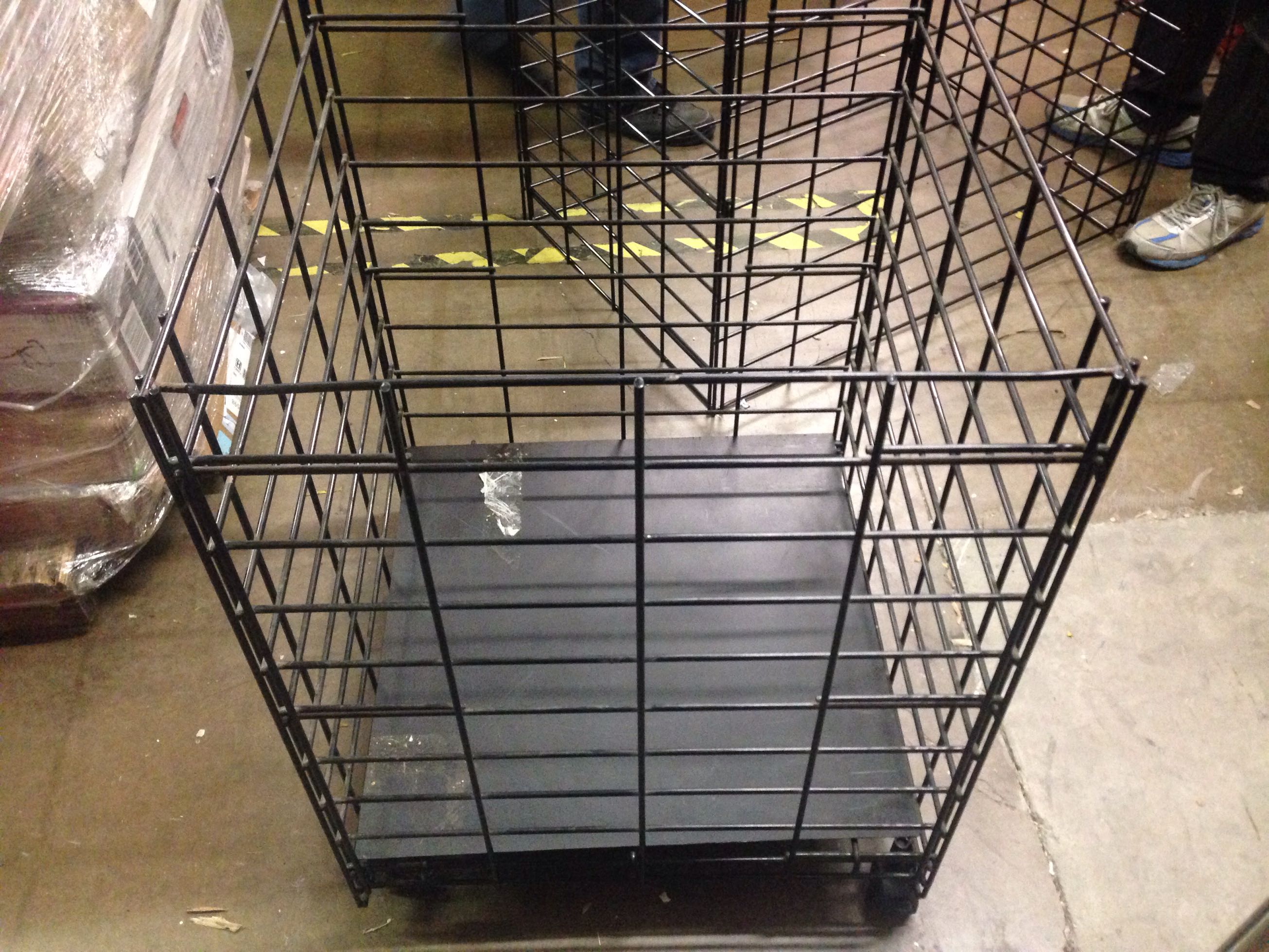 Lot of 5 Steel Wire Dump Storage Bins on wheels (3 Small & 2 Big) for