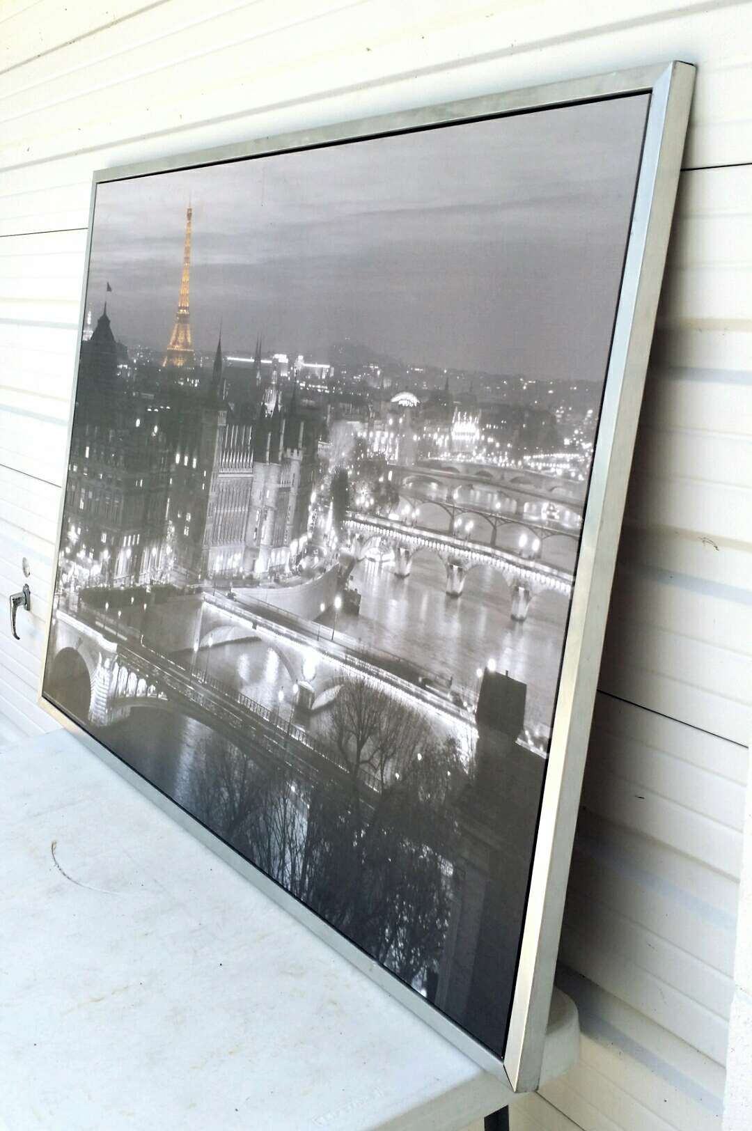 Large Ikea VILSHULT Framed Paris Motif by JeanMarc Charles for sale in