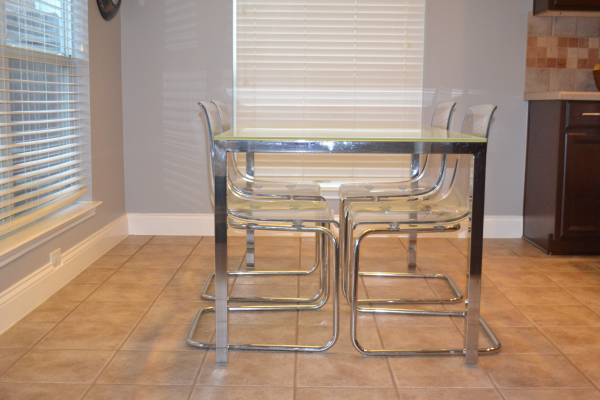 clear kitchen table and chair
