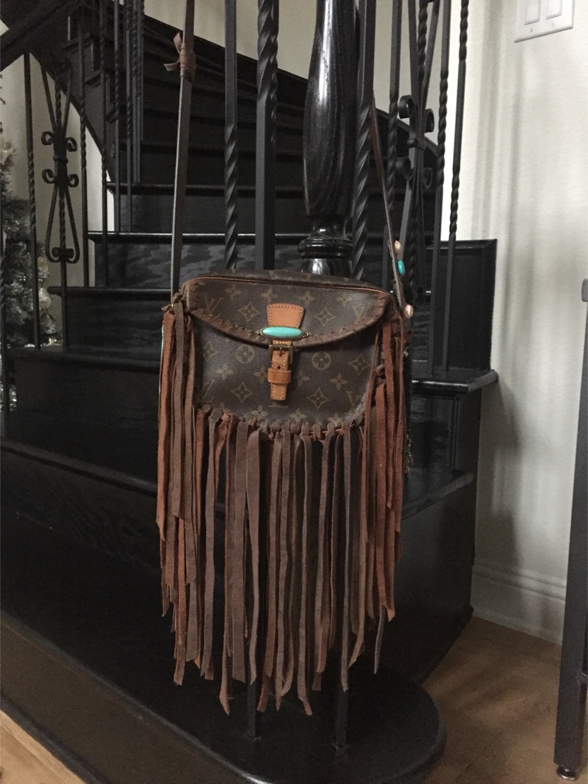 Louis Vuitton Upcycled Authentic Used Jeune Fille Fringe Handbag for sale in Flower Mound, TX ...