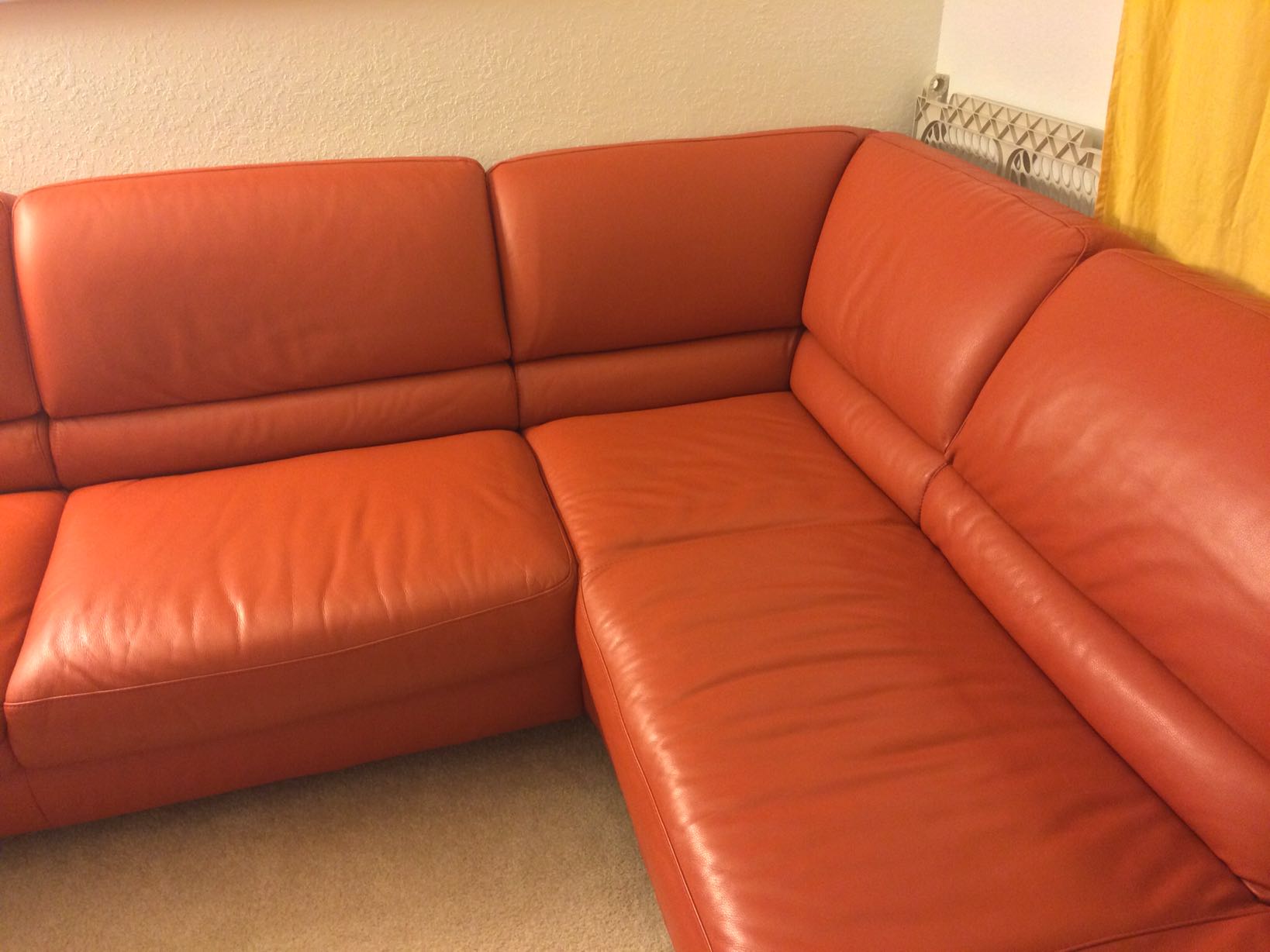 Italsofa leather sectional sofa "terracota" Beautiful